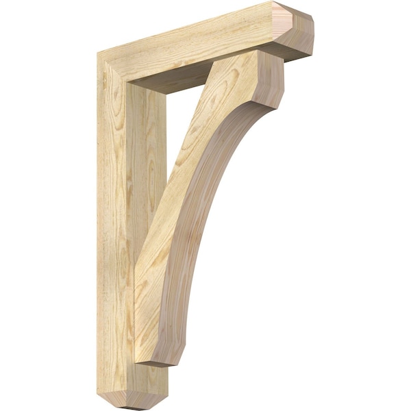Ekena Millwork Legacy Craftsman Rough Sawn Bracket w/ Offset Brace, Douglas Fir, 6"W x 24"D x 36"H BKT0604X24X36LEC04RDF - main